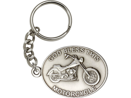 God Bless This Motorcycle Key Chain