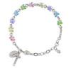 Rosary Bracelet Created with 6mm Multi-Color Finest Austrian Crystal Butterfly Beads by HMH