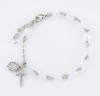 Round Crystal Rosary Bracelet Created with 6mm finest Austrian Crystal Opal Beads by HMH Round Crystal Rosary Bracelet Created with 6mm finest Austrian Crystal Opal Beads by HMH