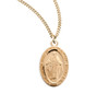 Gold Over Sterling Silver Oval Miraculous Medal