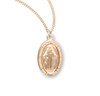 Gold Over Sterling Silver Oval Miraculous Medal