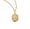 Gold Over Sterling Silver Oval Miraculous Medal