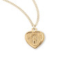 Gold Over Sterling Silver Heart Shape Miraculous Medal