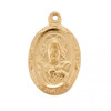 Gold Over Sterling Silver Scapular Medal
