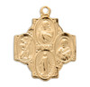 Gold Over Sterling Silver Four-Way Medal Gold Over Sterling Silver Four-Way Medal