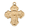 Gold Over Sterling Silver Four-Way Medal Gold Over Sterling Silver Four-Way Medal