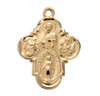 Gold Over Sterling Silver Four-Way Medal Gold Over Sterling Silver Four-Way Medal