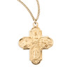 Gold Over Sterling Silver Four-Way Medal Gold Over Sterling Silver Four-Way Medal