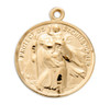 Saint Christopher Double Sided Gold Over Sterling Silver Medal