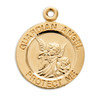 Guardian Angel Med Round Gold Over Sterling Silver Medal