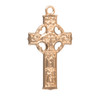Gold Over Sterling Silver Irish Celtic Cross