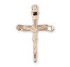 Gold Over Sterling Silver High Polished Crucifix