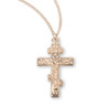 Byzantine Gold Over Sterling Silver Crucifix