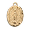 Gold Sterling Silver Oval Miraculous Medal