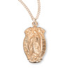 Gold Over Sterling Silver Our Lady of Guadalupe Medal