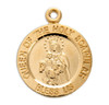 Holy Scapular Round Double Sided Gold Over Sterling Silver Medal