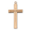 Gold Over Sterling Silver Cross with a High Polished Inlayed Cross