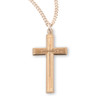 Gold Over Sterling Silver Cross with a High Polished Inlayed Cross Gold Over Sterling Silver Cross with a High Polished Inlayed Cross