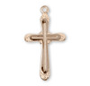 Gold Over Sterling Silver Rounded Edge Cross
