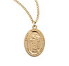 Patron Saint Christopher Oval Gold Over Sterling Silver Medal