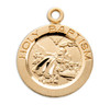 Gold Over Sterling Silver Round Shape Holy Baptism Medal