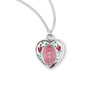 Sterling Silver Heart Shape Miraculous Medal