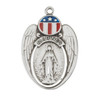 Marines Sterling Silver Enameled Miraculous Medal