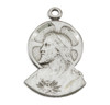 Scapular Sacred Heart of Jesus Profile Sterling Silver Medal