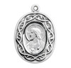 "Crown of Thorns" Sterling Silver Scapular Medal