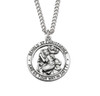 Saint Christopher Round Sterling Silver Medal