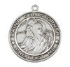 Saint Christopher Round Sterling Silver Medal