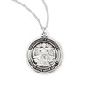 Saint Christopher Round Sterling Silver Medal