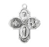 Saint Benedict Sterling Silver Four Way Medal Saint Benedict Sterling Silver Four Way Medal