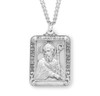 Saint Patrick Square Sterling Silver Medal