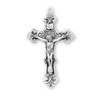 Sterling Silver Filigree Scroll Relief Design Crucifix