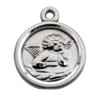 Guardian Angel Round Sterling Silver Medal