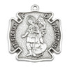 Saint Florian Sterling Silver Firefighters Medal Saint Florian Sterling Silver Firefighters Medal