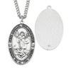 Saint Michael Oval Sterling Silver Medal