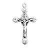 Monstrance Style Sterling Silver Crucifix