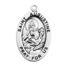 Patron Saint Augustine Oval Sterling Silver Medal Patron Saint Augustine Oval Sterling Silver Medal