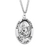 Patron Saint Augustine Oval Sterling Silver Medal Patron Saint Augustine Oval Sterling Silver Medal