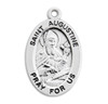 Patron Saint Augustine Oval Sterling Silver Medal Patron Saint Augustine Oval Sterling Silver Medal