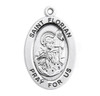 Patron Saint Florian Oval Sterling Silver Medal Patron Saint Florian Oval Sterling Silver Medal