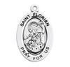 Patron Saint Florian Oval Sterling Silver Medal Patron Saint Florian Oval Sterling Silver Medal