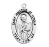 Patron Saint Ignatius of Loyola Oval Sterling Silver Medal Patron Saint Ignatius of Loyola Oval Sterling Silver Medal