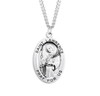 Patron Saint Lawrence Oval Sterling Silver Medal Patron Saint Lawrence Oval Sterling Silver Medal