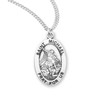 Patron Saint Michael Oval Sterling Silver Medal