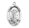 Patron Saint Michael Oval Sterling Silver Medal