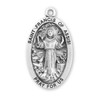 Saint Francis of Assisi Oval Sterling Silver Medal