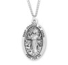 Saint Francis of Assisi Oval Sterling Silver Medal Saint Francis of Assisi Oval Sterling Silver Medal